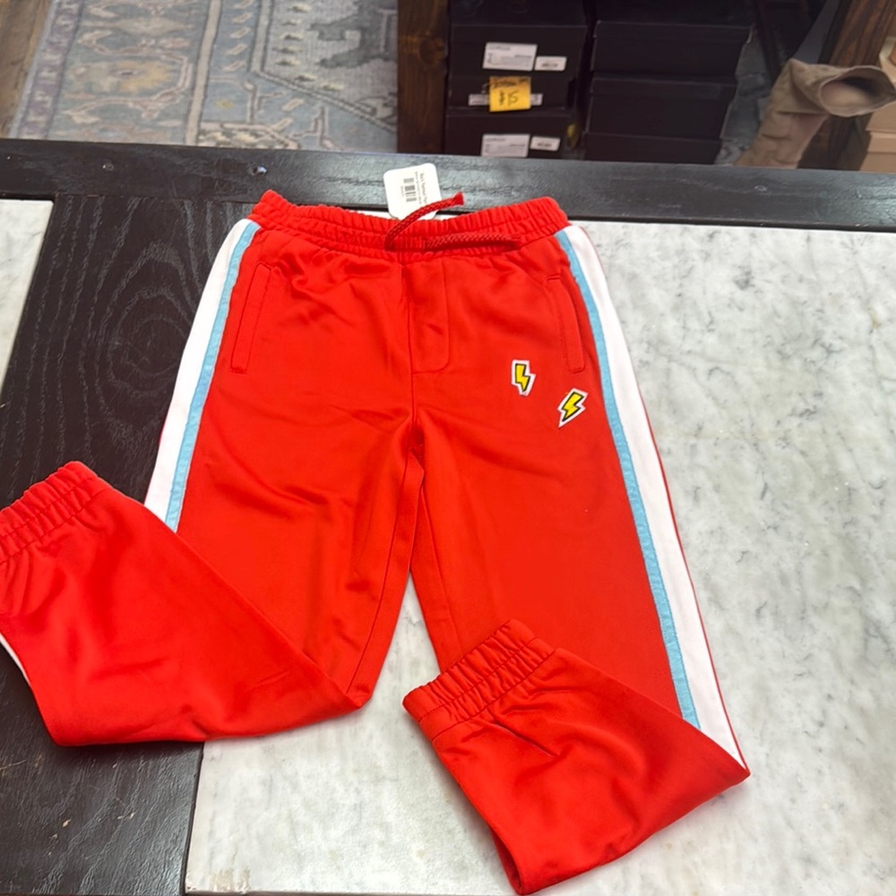 Vibrant Red Sweatpants with Elastic Waistband